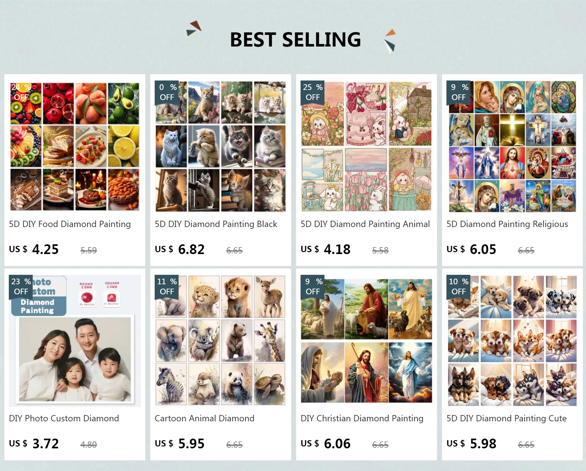 Description Picture 2 of item5D DIY Diamond Painting Cartoon Cat Cake Ice Cream Cup Full Diamond Mosaic Embroidery Dream Food Cross Stitch Home Decoration