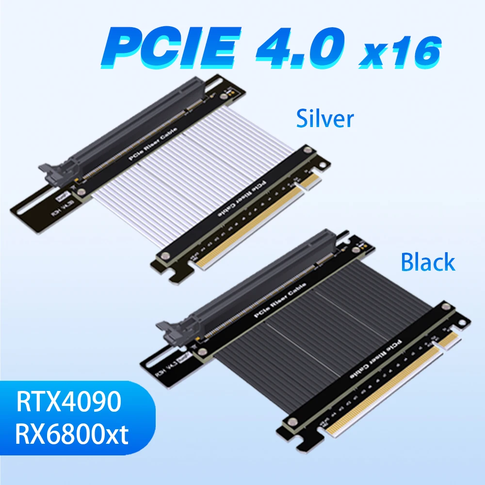 Cavo Riser Adt Pci-E 4.0 90 Gradi-Ad Alta Velocità Pci Express X16 A X16 Gpu Cavo Di Prolunga Per Scheda Grafica Pcie 16X Per Custodia Atx