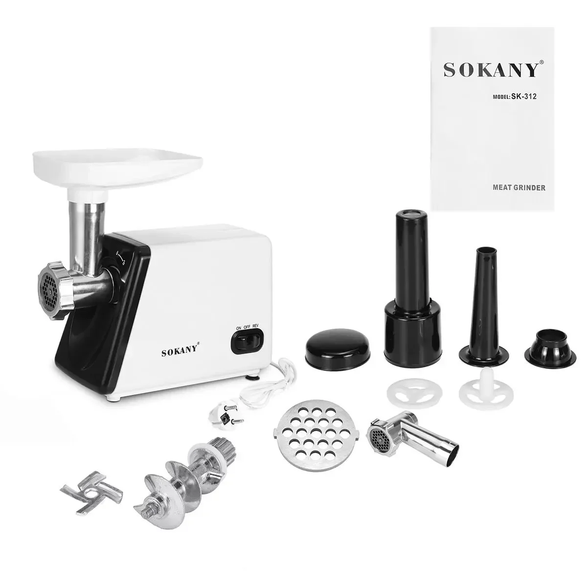 Electric Meat Grinder, Heavy Duty Meat Mincer, Sausage Stuffer Maker, Food Grinder with Sausage & Kubbe Kit, Grinder Plates 6
