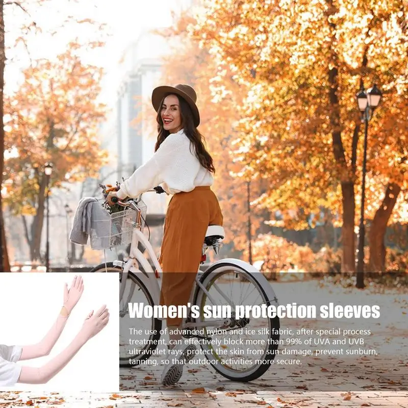 Sun Protection Sleeves UV Sun Protection Arm Sleeves Cooling Driving Gloves Breathable Tattoo Cover Full Finger Skin Protector