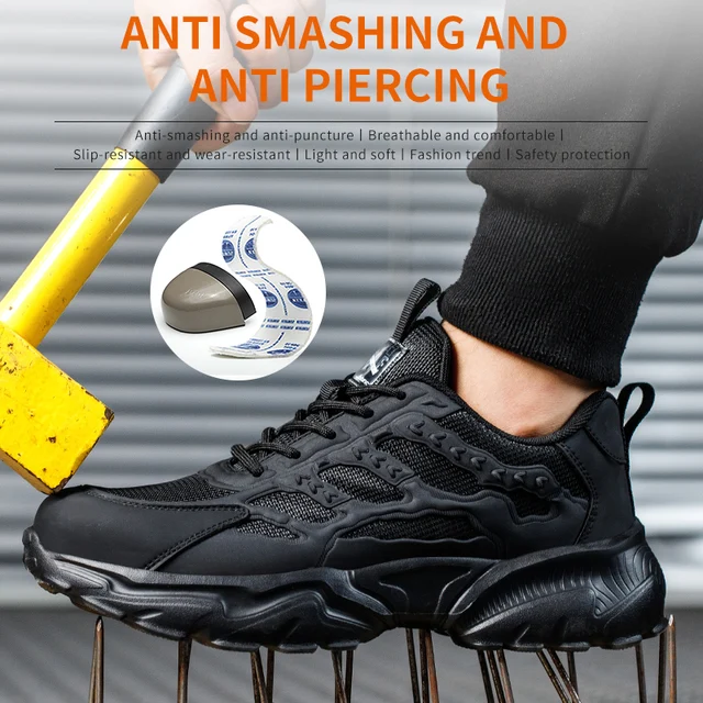 작업장에서 보호와 편안함의 완벽한 조화: 남성용 작업 안전 신발