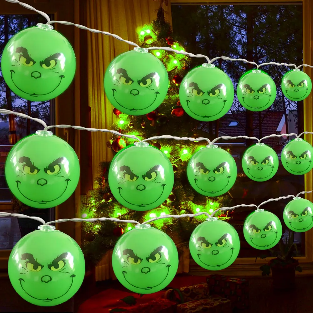 thumbnail image 1 of Decoraciones navideñas 2024 Cadena de luces LED para interiores y exteriores Bola de Navidad Luces de hadas para habitación Batería USB Alimentado Luces LED navideñas 703, 1 of 5