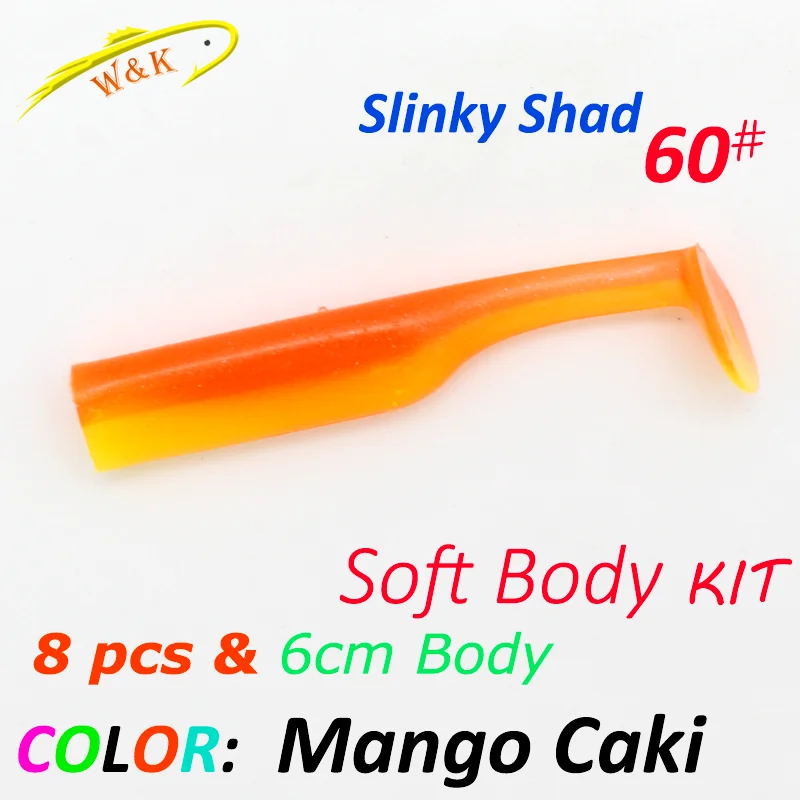 Enhanced Fishing Lure Kit - Slinky Shad Soft Lures with Jig Heads for Rock and Mud Minnow Fishing