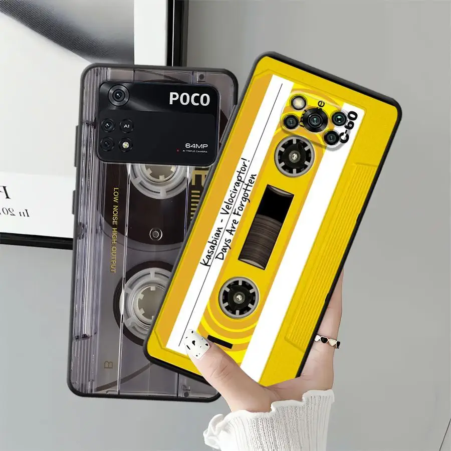 Retro Cassette Tape Black Soft Phone Cover Case