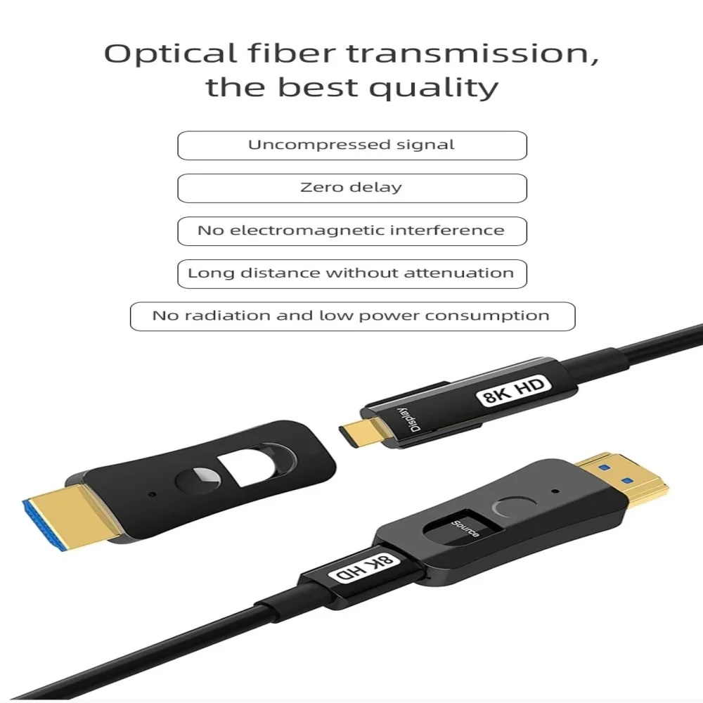 HDMI Cable Optical Fiber HDR 8K@60Hz 4K@120Hz Double - Main Image