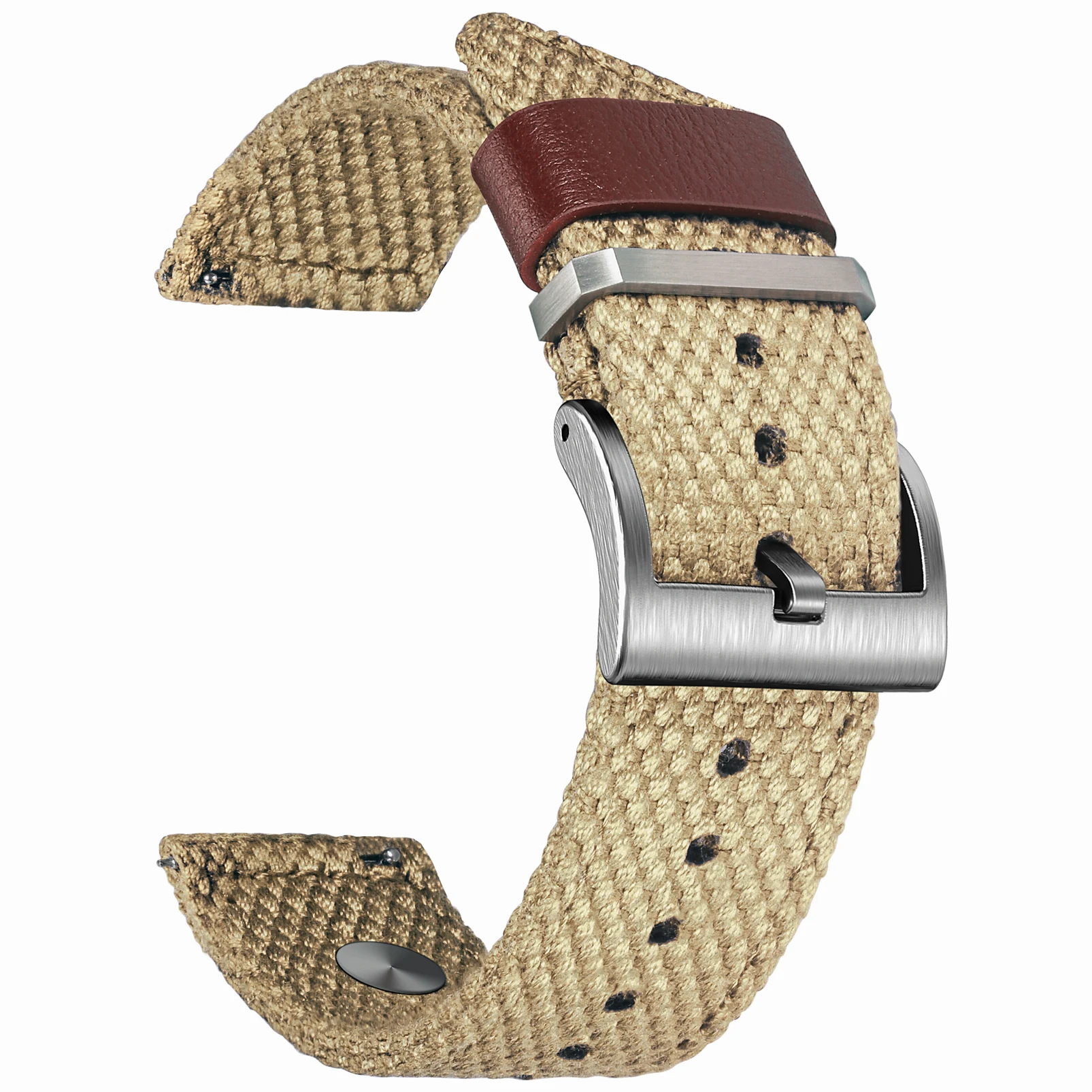 Hemsut Vintage-Style Quick Release Military Canvas Watch Band