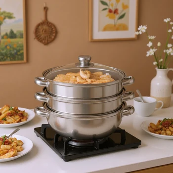 3-Tier Stainless Steamer Pot 1