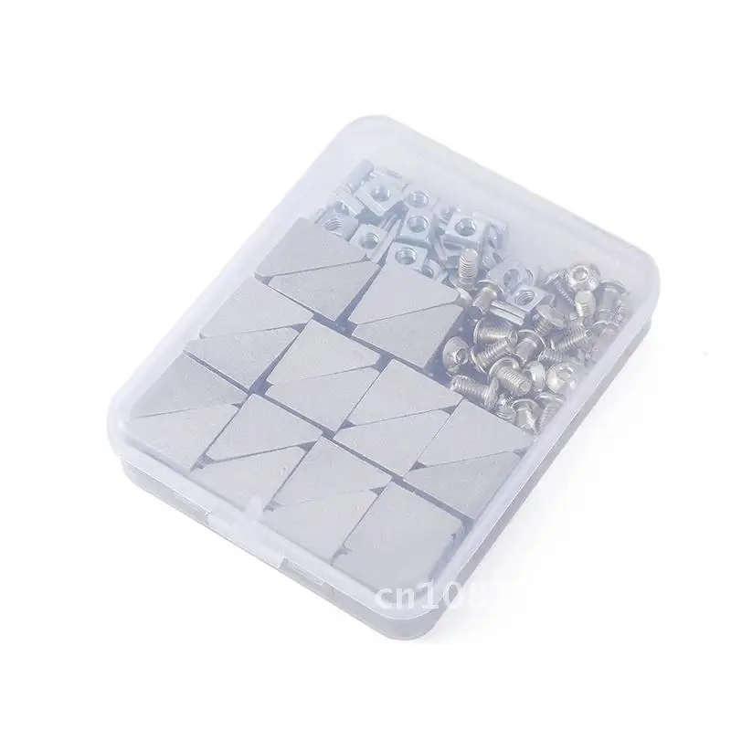 

20 Series M5 T-slot Nuts 40pcs + 40pcs M5x8mm Hex Socket Cap 2020 + 100pcs/box 1720 Aluminum Profile Connector 20pcs Corner Bra