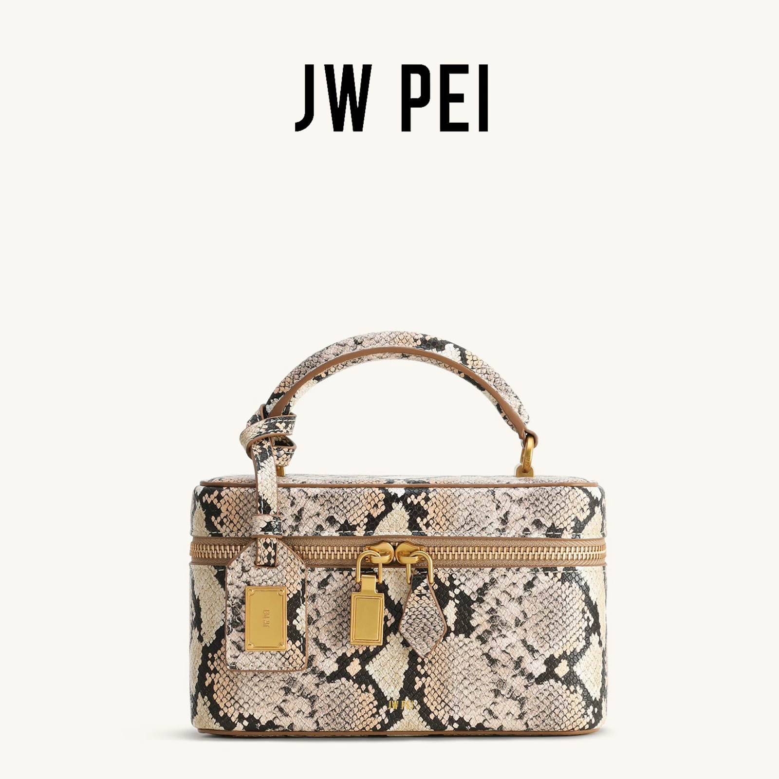 JW PEI Umhängetasche aus strukturiertem Leder für Damen, Designer-Umhängetasche mit Buchstabenlogo, schicke Pendler-Handtasche