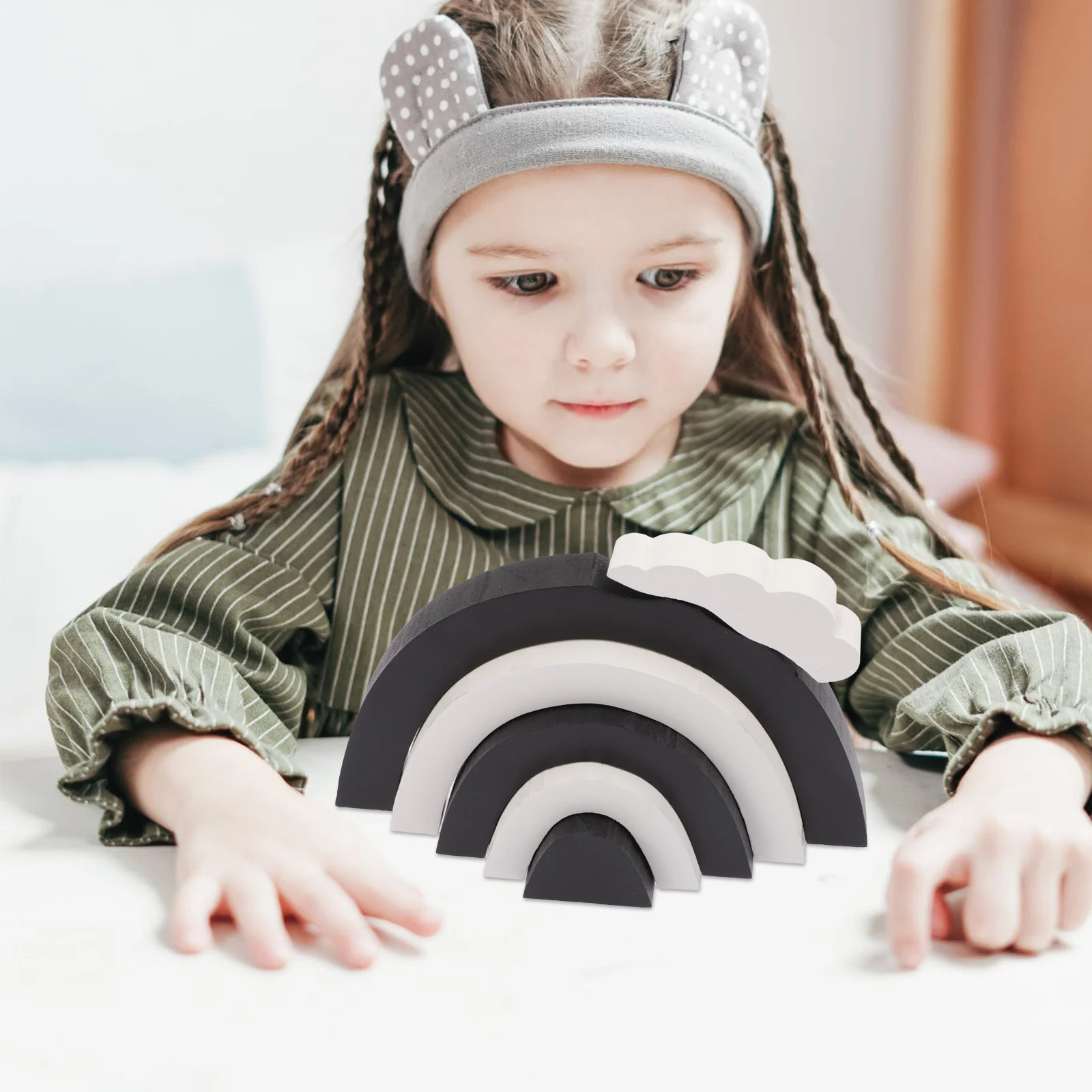 

1 Набор радужных строительных блоков, радужная игрушка для укладки, детский Радужный штабелер