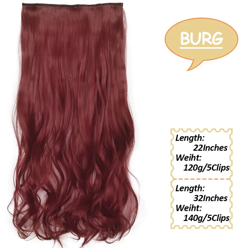NICESY Synthetic Long Wavy 5 Clips Hair Extensions 22Inch/32Inch Clip On Hair Extensions High Tempreture Fake For Women - Image 31