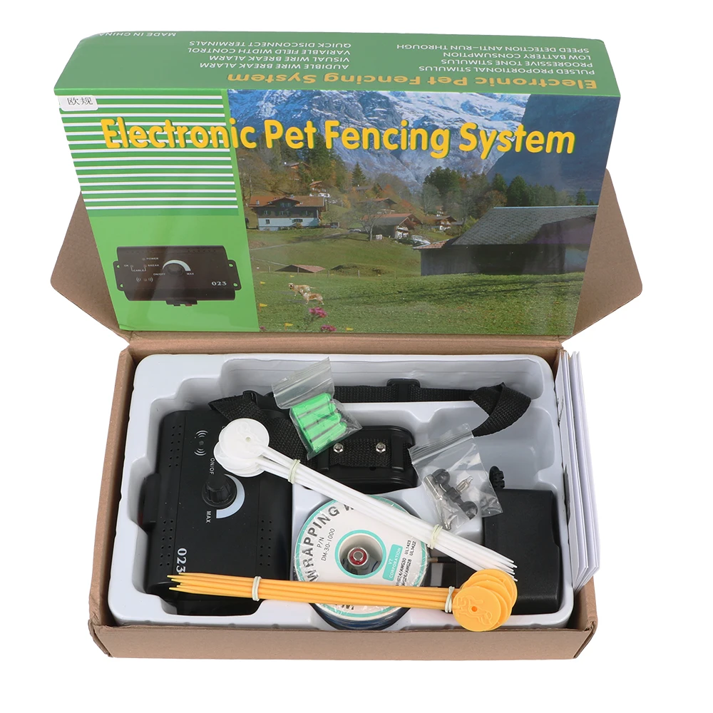 Dog Training Collar Pet Accessories Electronic Pet Fence System Containment Electric Dog Fence Sound Shocked Collar Waterproof