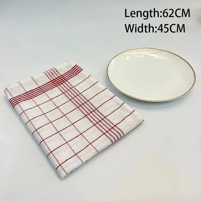 Panno a righe a quadretti Panno assorbente per la pulizia dei tavoli da cucina Tampone abrasivo Asciugamano Utensili per la pulizia della casa 5