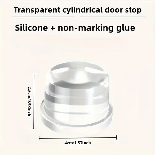 Transparent Silicone Door Stopper No Drill Anti Bump Pad for Office Home Safety Protection Dodgers Door Stop Home Improvement - Image 6