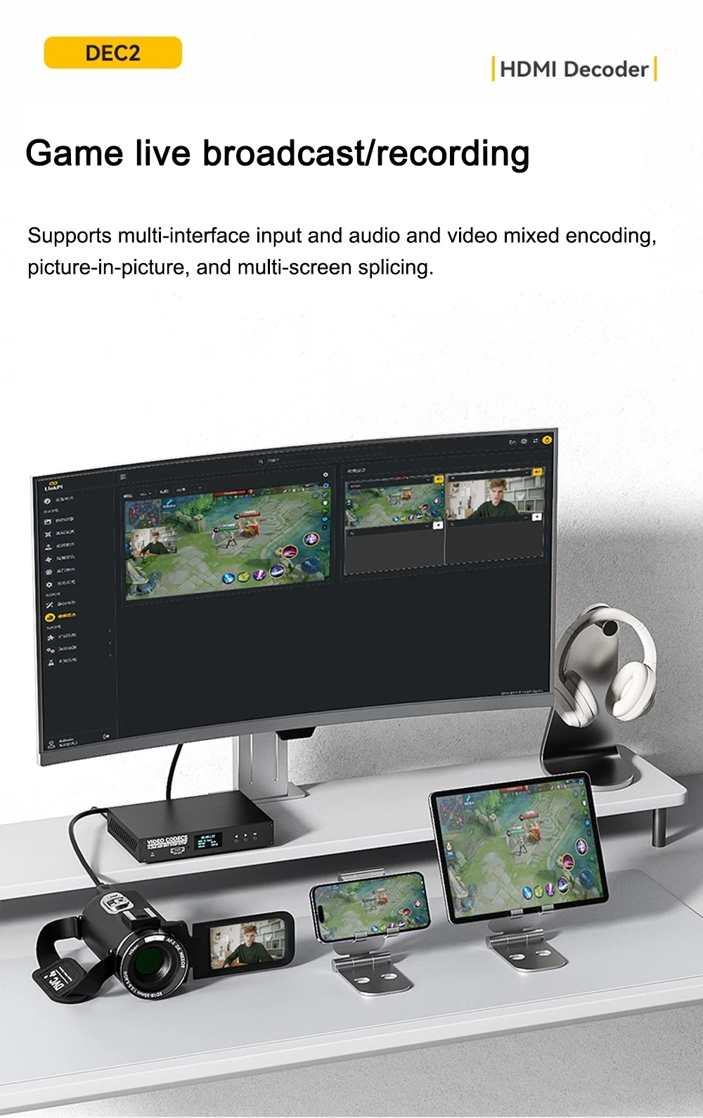 Link Pi DEC2 2-channel HDMI Encoder 4KP60 Decoder SRT NDI RTMP Live Streaming 2G