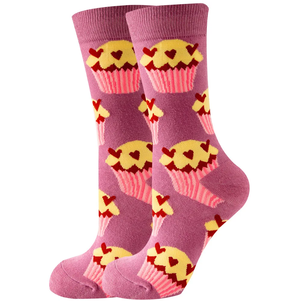 High-Quality Kawaii Cartoon Animal & Fruit Trendy Women's Socks - Harajuku Happy Collection