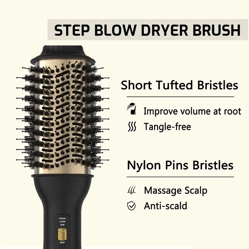 Peigne à Air chaud 4 en 1, brosse à lisser les cheveux, peigne électrique, ensemble d'outils de coiffure, sèche-cheveux multifonction – Image 4