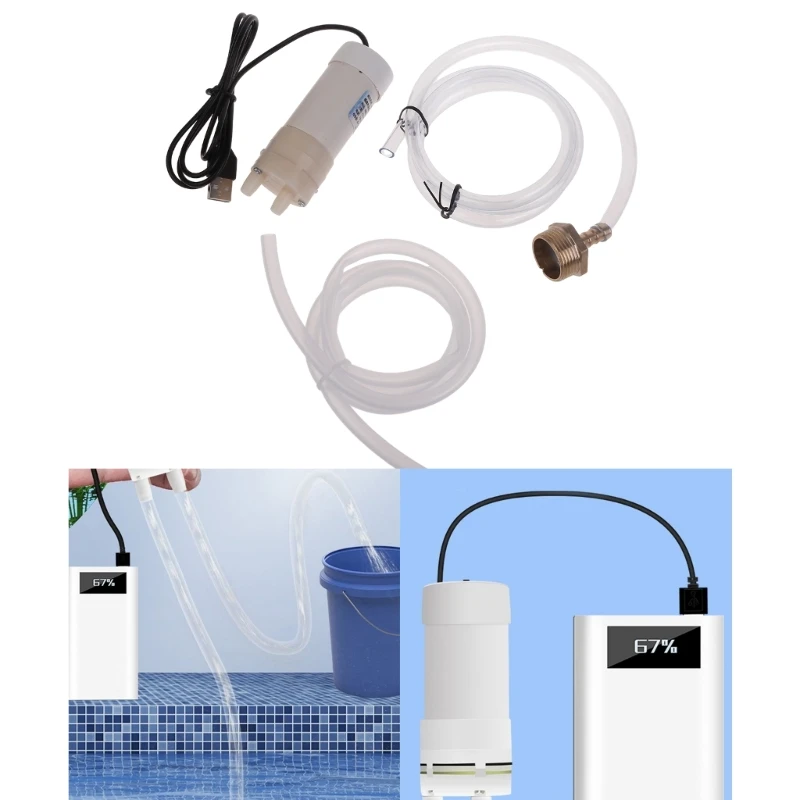 5V2A USB Mini Water Pump with Tubing 4L/min Self-priming Pump USB Power Supply High Efficiency Water Pumps