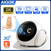 AIOOK Automatic Charging Robot Camera HD 2K 5G WIFI IP Camera Pet Mobile Tracking Night Vision CCTV Remote View TUYA APP Camera 1