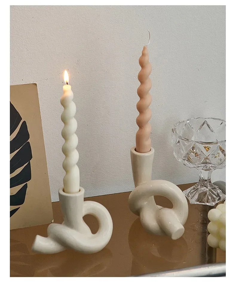 Classical Style Long Spiral Pillar Low Temperature Candles