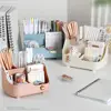 5-grid Large Capacity Pen Holder Multifunctional Makeup Brush Holder High Quality Plastic Desktop Organizer Storage Bucket 1