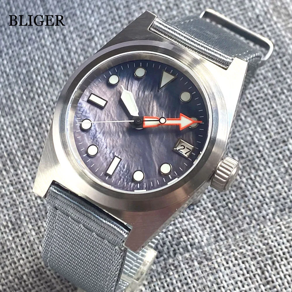 Swim Nh35A Watch Men 38Mm Custodia Automatica Per Spazzole Ad Arco Ar Vetro Zaffiro Vite Luminosa Corona Shell Quadrante Grigio