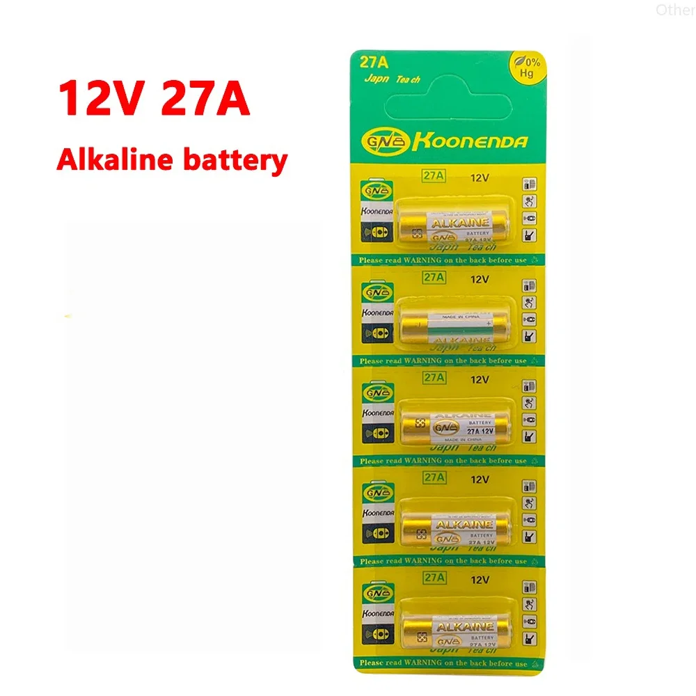 5Pcs-12V-27A-Droge-Alkaline-Batterij-Voor-Deurbel-Walkman-Auto-Alarm ...
