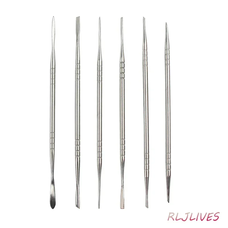 Stainless Steel Soft Pottery Clay Sculpture Tool Clay Sculpting Knife DIY Polymer Modeling Carving Tools 6Pcs/Set polymer clay tools pottery tools clay sculpting tools pottery sculpting tools clay craft tool