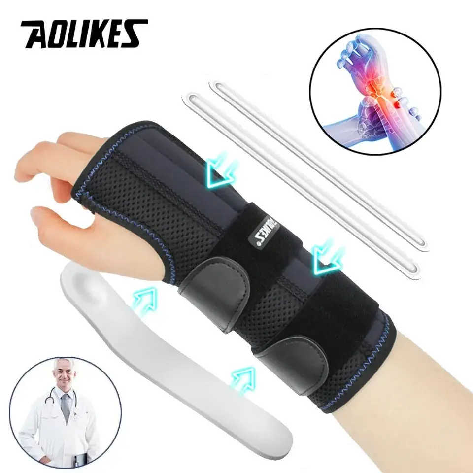 Wrist Brace AOLIKES 1PCS Wrist Brace for Carpal Tunnel Arthritis Wrist Support with Splints Compression Hand Support for Tendonitis Sprain wrist brace,wrist support