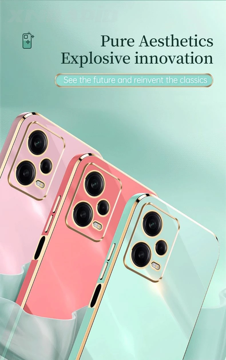 6D Straight Edge Plating Soft TPU Phone Case