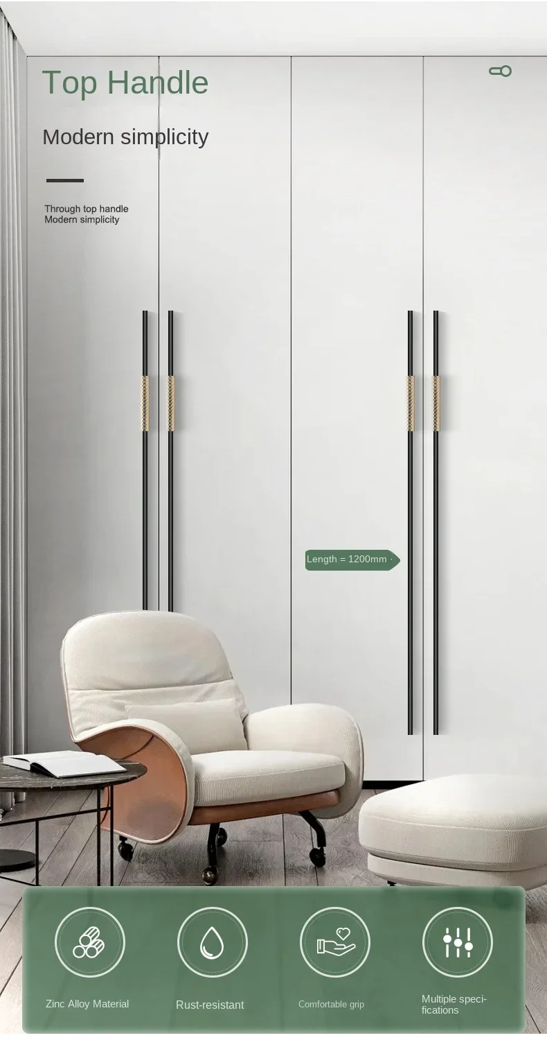 Description Picture 2 of itemCylinder Vintage Zinc Alloy Hallway Furniture Black Gold Cabinet Door Lock Cabinet Handle