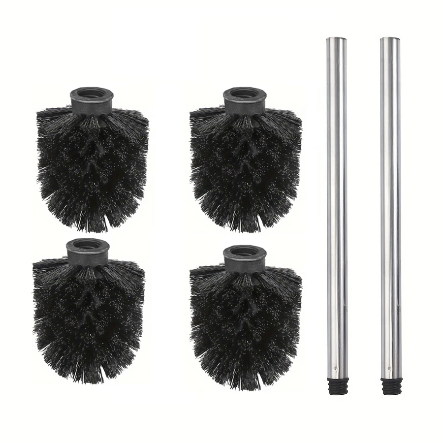 Enhanced Reusable Black Toilet Brush with Detachable Head