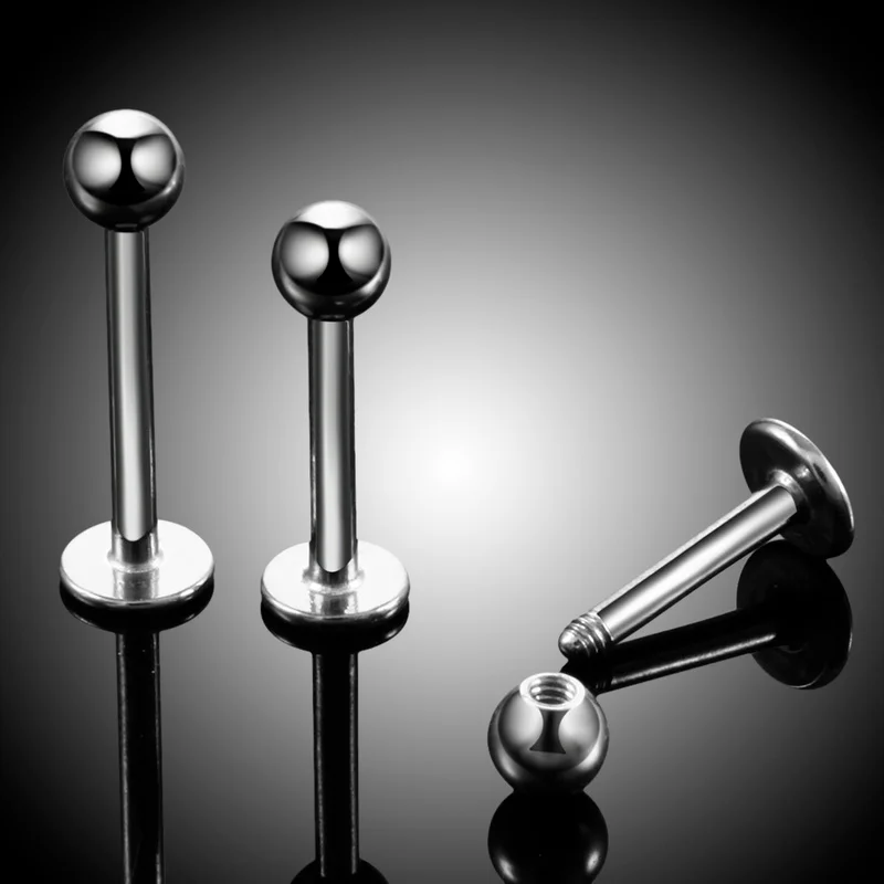 Body Jewelry 5pcs/lot Steel 16G Tragus Helix Bar 3mm Ball Labret Lip Bar Rings Stud Cartilage Ear Piercings Body Jewelry Women Men