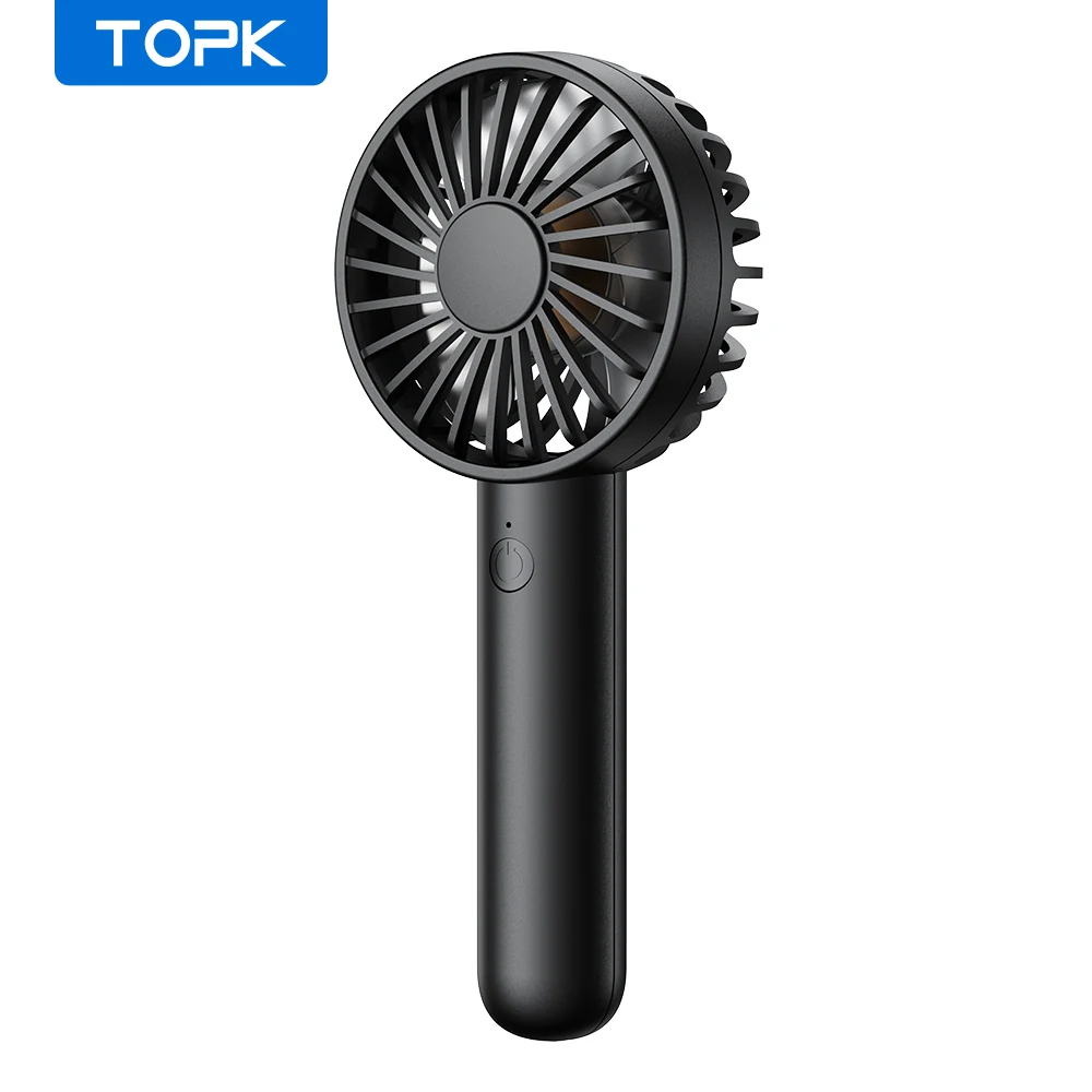 TOPK Mini Portable Fan 1200mAh USB Rechargeable Handheld Fan 3 Speed Personal Super Compact Cooling Fan for Makeup Outdoor