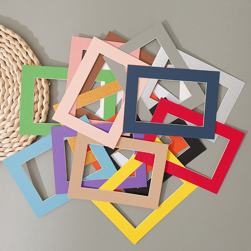 20pcs colorful single frame cardboard frame retro paper put 6 inch photo simple small picture wall decoration photo frame