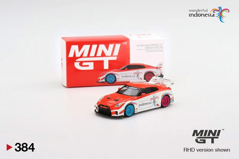 minigt LBWK ニッサンGT-R インタースポーツ インドネシア限定 MINI GT 1:64 #384 Nissan GT-R LBWK 35GT-RR wonderful