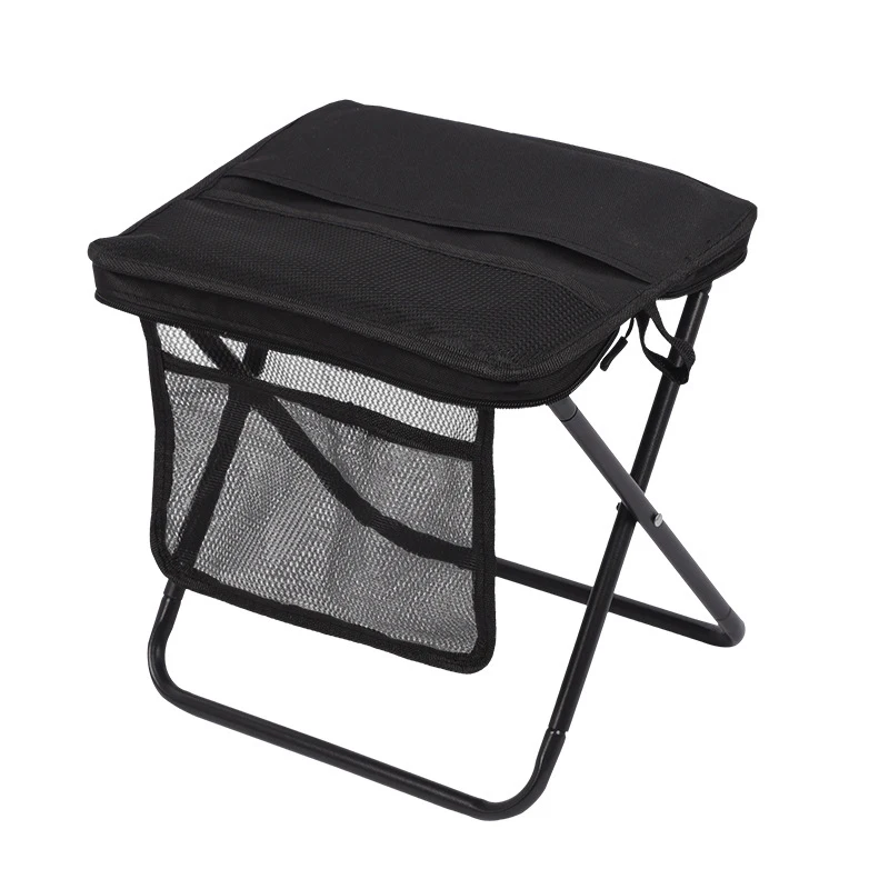 Tabouret pliant portable léger en toile avec sac bandoulière pour pêche et camping
