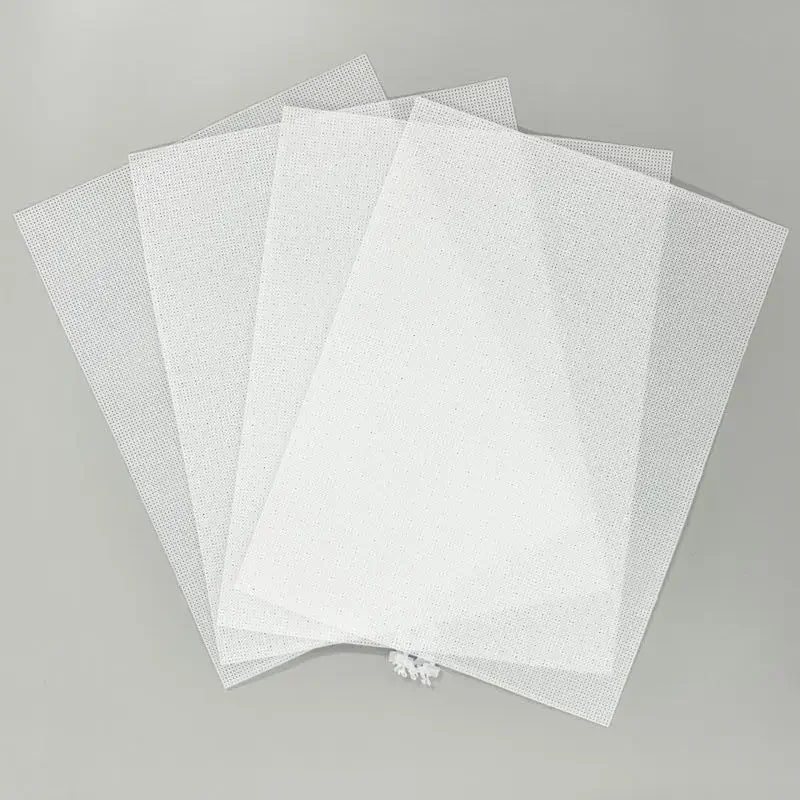 Cross Stitch Embroidery Fabric 14CT Clear Transparent Plastic Canvas 28x21cm DIY Handmade Needlework