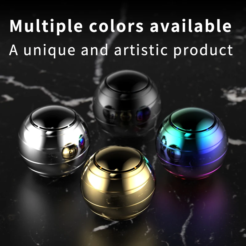 Fidget Toys Anti Stress Toys EDC Finger Decompression Metal Desktop Gyroscope Finger Stress-Relieving Toy Visual Fidget Spinner Children's Gift