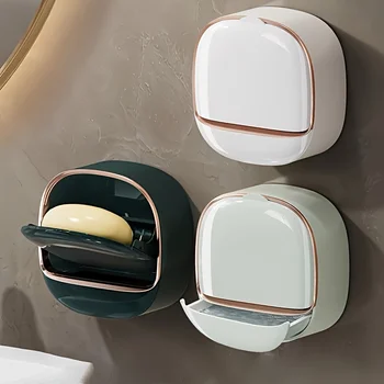 Portasapone da parete Portasapone da bagno con coperchio 1