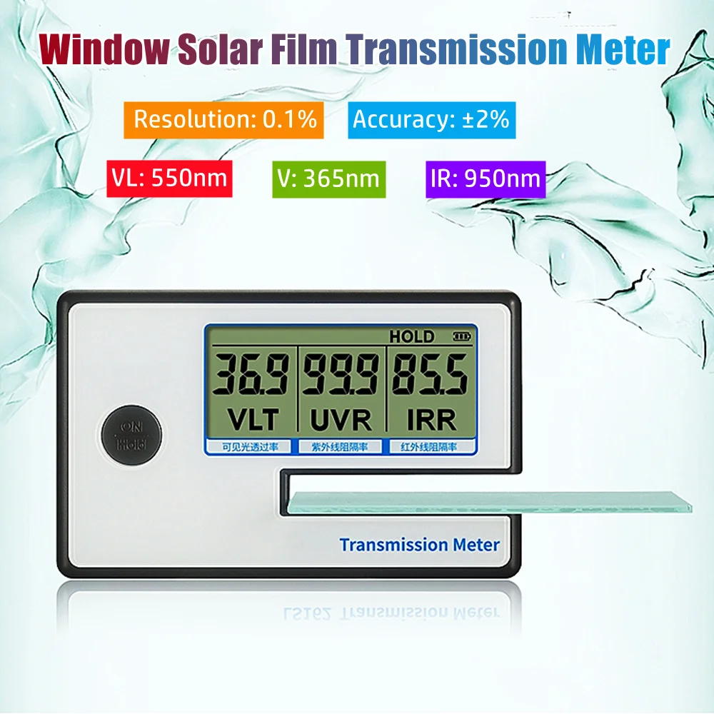 High Precision LS162 Similar Glass Window Tint Meter Solar Film Transmission Meter VLT UV IR Rejection Tester solar film transmission meter