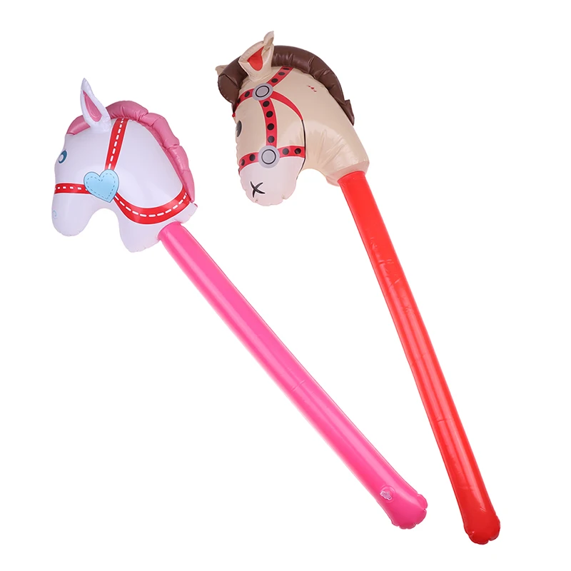 KICHOUSE 6 Pezzi Bastoncini Gonfiabili Testa di Cavallo Rosa e