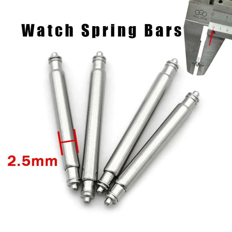 Spring Bars Diameter 2.5mm Stainless Steel Metal Spring Bar Pin for Seiko SKX007 SKX009 Diver
