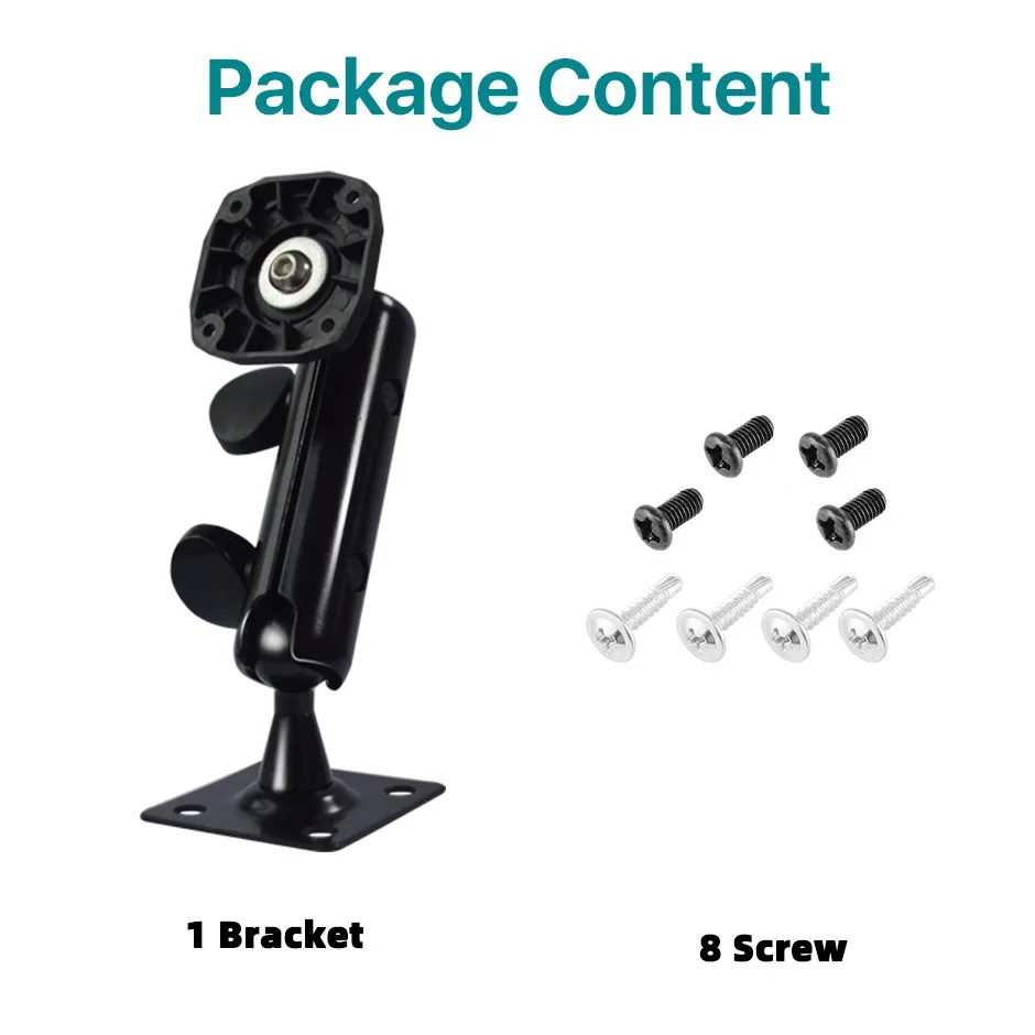 Universal Steel Spherical Bracket - 180° Rotatable Car Monitor Mount