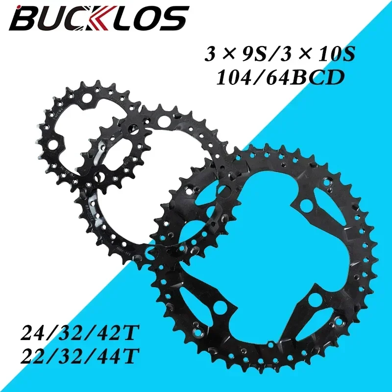 BUCKLOS MTB Chainwheel 104/64BCD Bicycle Chainring 27S 30S 22T 24T 32T ...