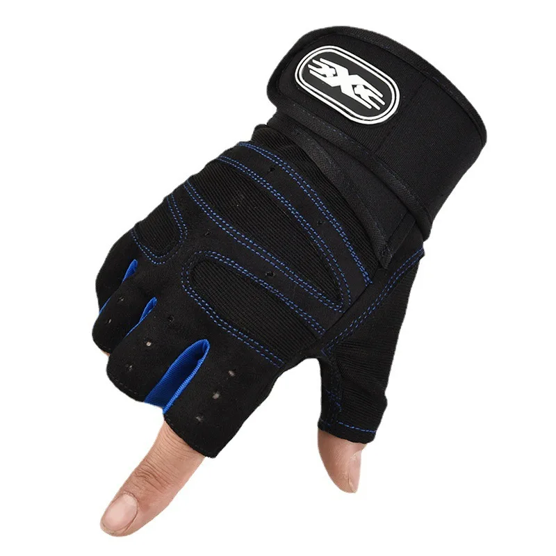 2 Pairs Cycling Fingerless Gloves Men Women Mtb Half Fingers For Bike Bicycles Gym Fitness Wrist Sport Exercise Training