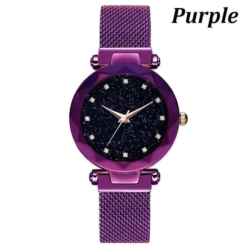 Luxury Starry Sky Watches Women Bracelet Rhinestones Quartz