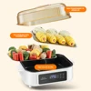 Household Multifunctional Electric Boiling Pot with 2 Flavors 2-layer Electric Food Steamer 4