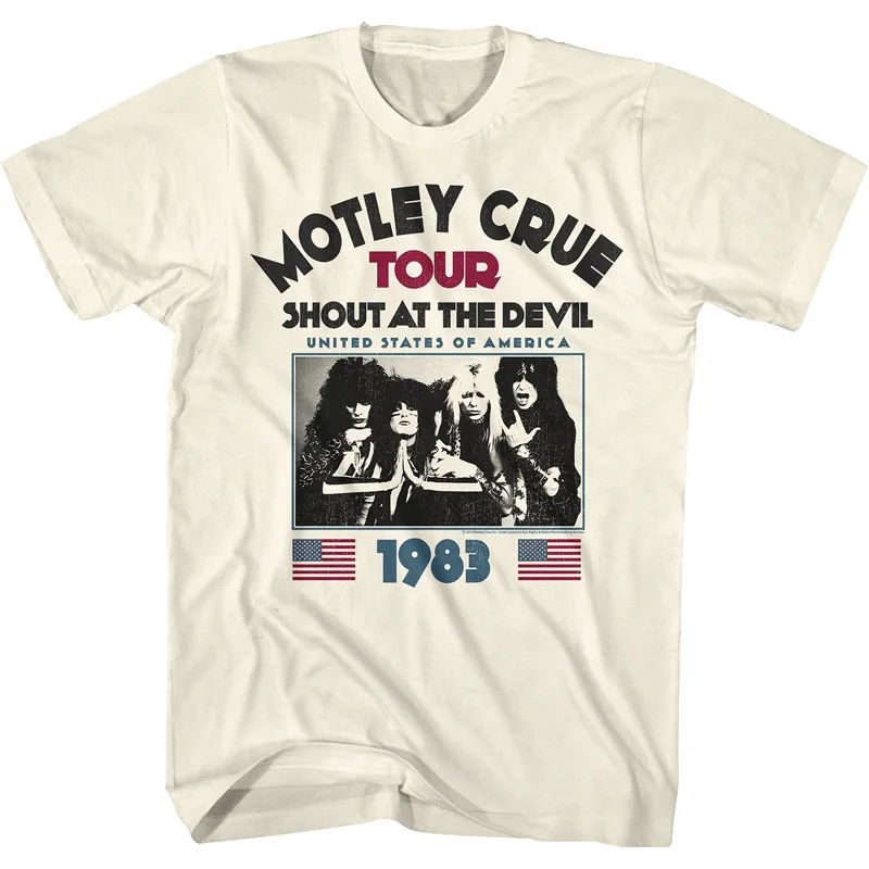 1987 Tour Motley Crue Heavy Metal Retro Punk High Quality Cotton T-shirts for Men and Women in Los Angeles California 6