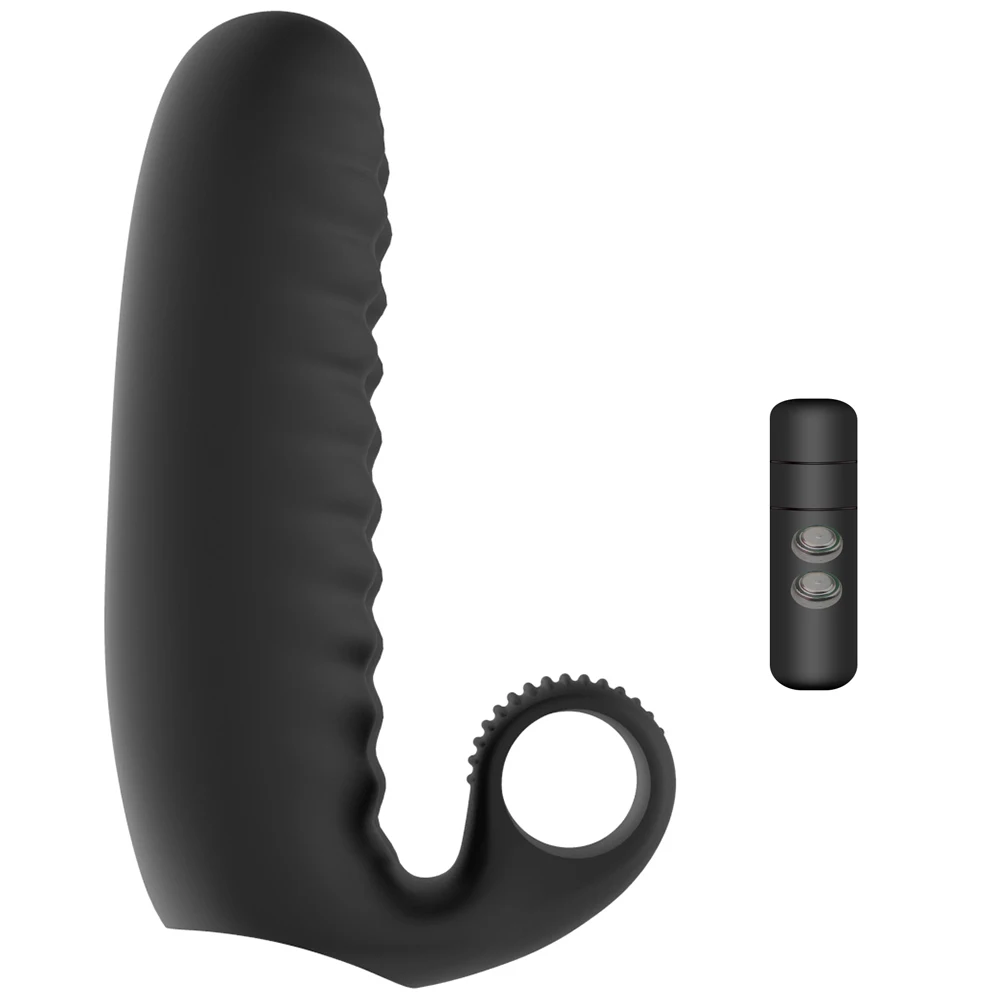 Double Finger Sleeve Vibrator G Spot Orgasm Massage Clit Stimulate Female Masturbator Vibrator Lesbian Sex Toys Finger Sleeves